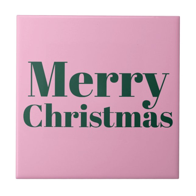 Cute Merry Christmas Ceramic Tile. (Frente)