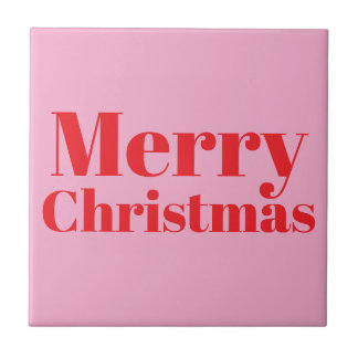 Cute Merry Christmas Ceramic Tile.