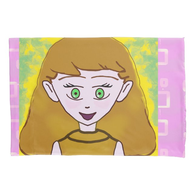 Cute Merry Pink pillowcase (Frente)