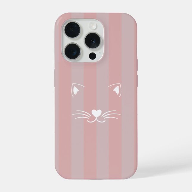 Cute Minimal Kitty Illustration Phone Case (Verso)