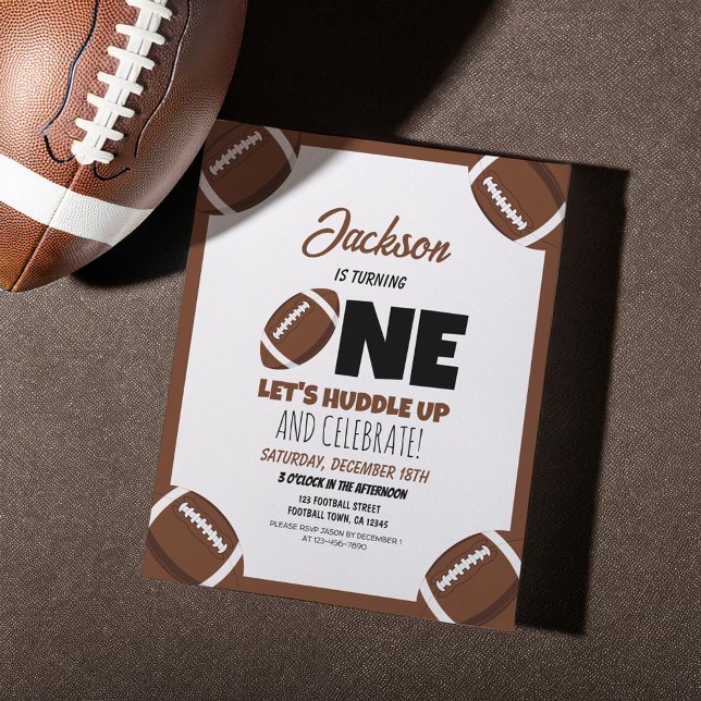 Cute Moderno primeiro aniversario de Futebol Convi (Criador carregado)