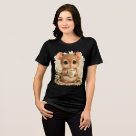 Cute Mouse Coffee Cozy Aesthetic Animal T-Shirt
