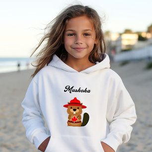 Cute Muskoka Canada Beaver com Red Hat