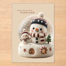 Cute Needle Felted Snowman Snowglobe
