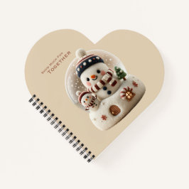 Cute Needle Felted Snowman Snowglobe