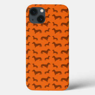 Cute orange dachshund pattern