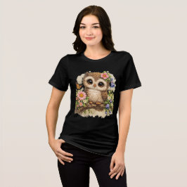 Cute Owl Floral Kawaii Animal T-Shirt Gift