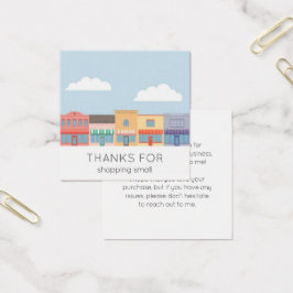 Cute Pastel Buildings Modern Order Insert Card