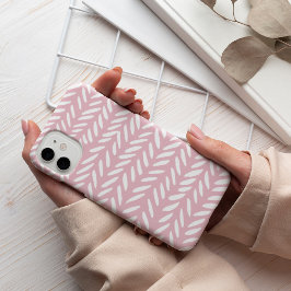 Cute pastel herringbone pattern on pink