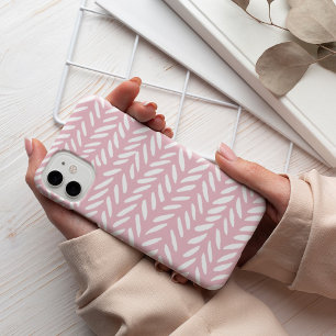 Cute pastel herringbone pattern on pink
