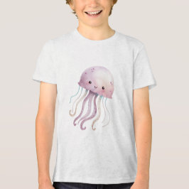 Cute Pastel Jellyfish Watercolor Illustration