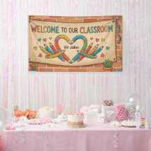 Cute Pencil Heart Boas-vindas Banner | Sala de Aul