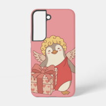 Cute Penguin Cupid Galentine Phone Case - Samsung