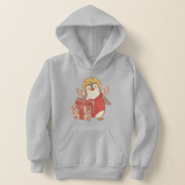 Cute Penguin Cupid Galentine Pullover Hoodie