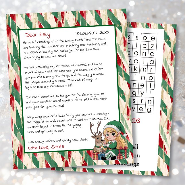 Cute Personalized Letter from Santa | Word Search (Criador carregado)
