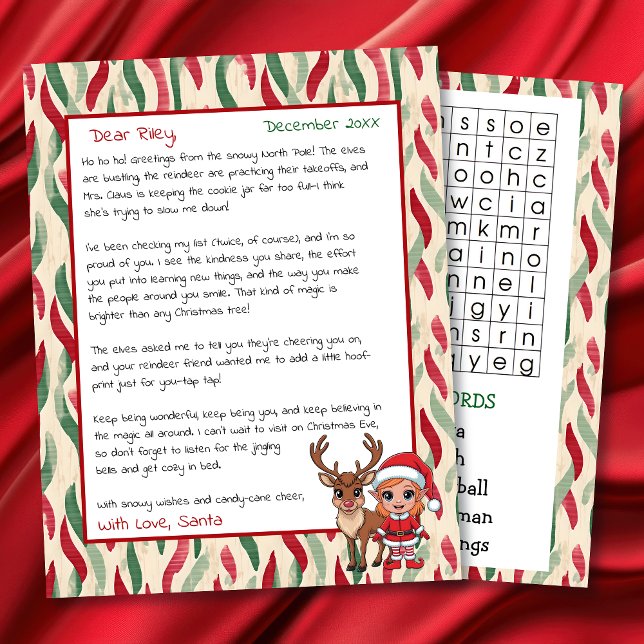 Cute Personalized Letter from Santa | Word Search (Criador carregado)