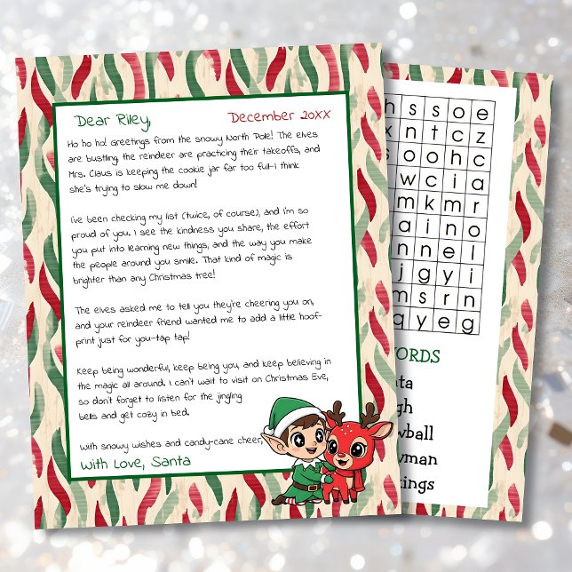 Cute Personalized Letter from Santa | Word Search (Criador carregado)