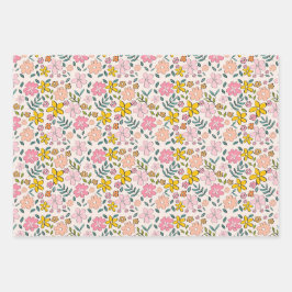 Cute Pink and Yellow Floral Pattern