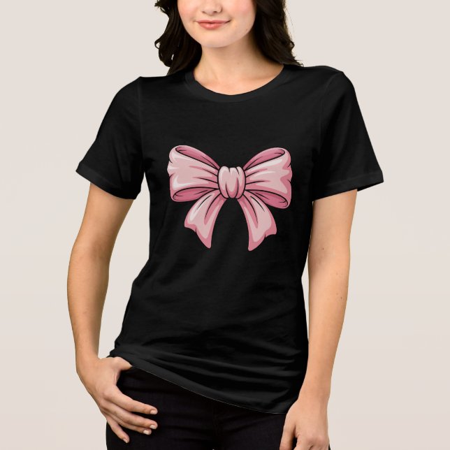Cute Pink Bow Coquette Aesthetic Women's  (Frente)