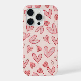 Cute Pink Heart Pattern Phone Case