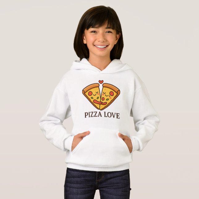 Cute Pizza Love Sticker (Frente Completa)