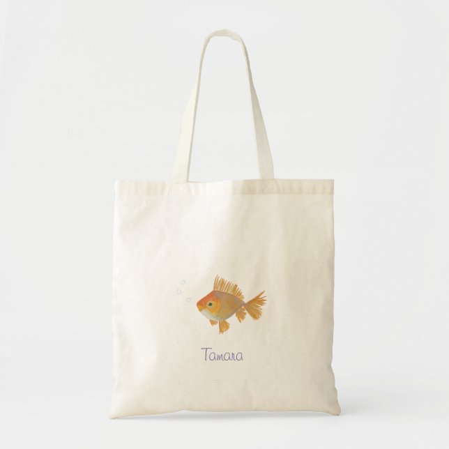 Cute Quirky Kids Bolsa com Goldfish personalizável (Frente)