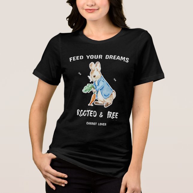 Cute Rabbit Carrot Lover T-Shirt  (Frente)