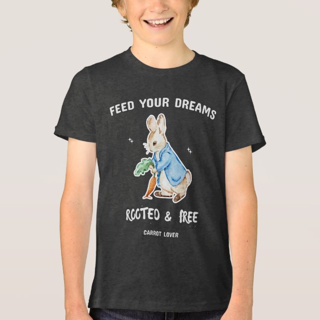 Cute Rabbit Carrot Lover T-Shirt | Feed Your Dream (Frente)