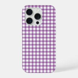 Cute Retro Gingham Plaid Purple Pattern