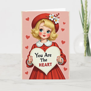 Cute Retro Você É O Coração Cartão