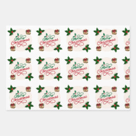 Cute Santa and Snowflake Pattern Christmas Wrappin