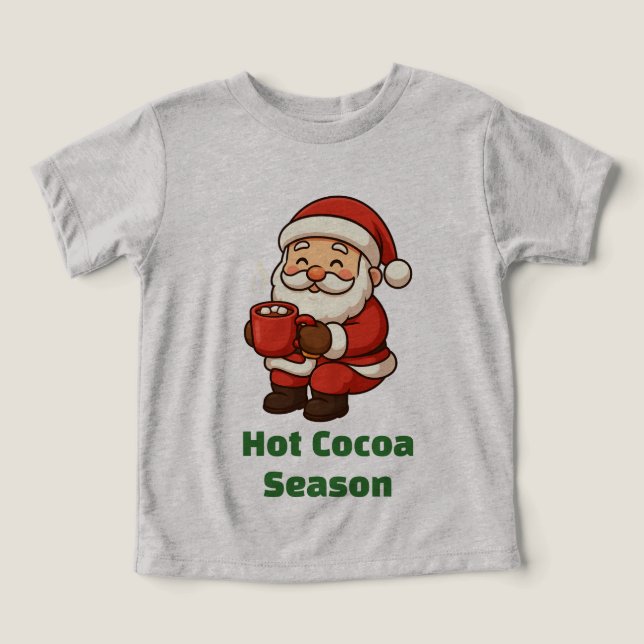 Cute Santa Claus with Hot Cocoa (Design frontal)