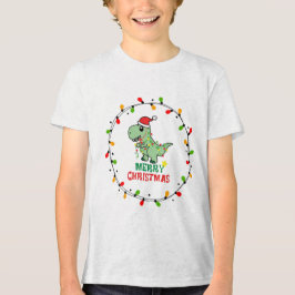 Cute Santa Dino Merry Christmas