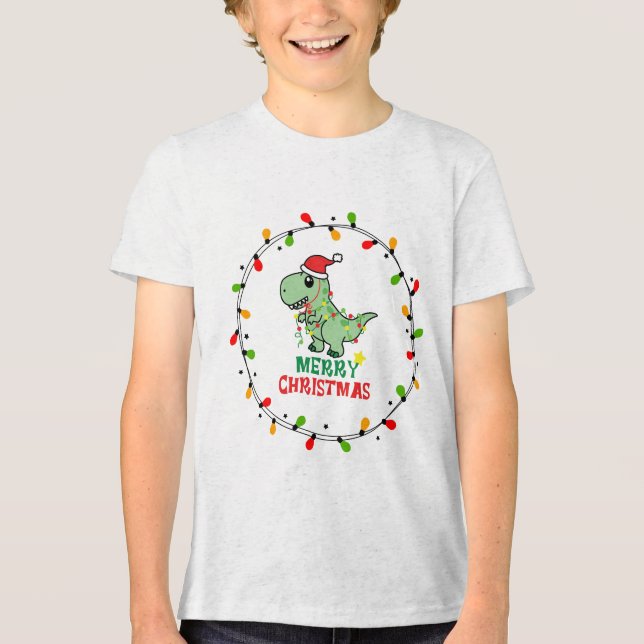 Cute Santa Dino Merry Christmas (Frente)