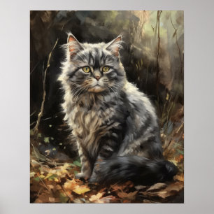 Cute Selkirk Rex Cat Art Impressão