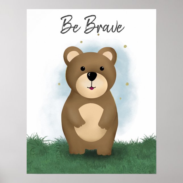 Cute Ser Corajoso Urso Sexo Poster Neutro (Frente)