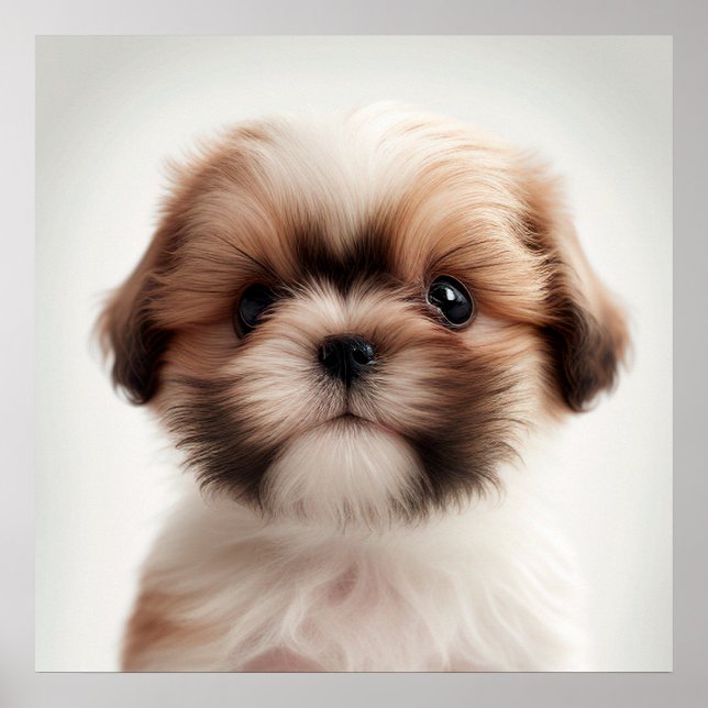Cute Shih Tzu Filhote Poster (2) (Frente)