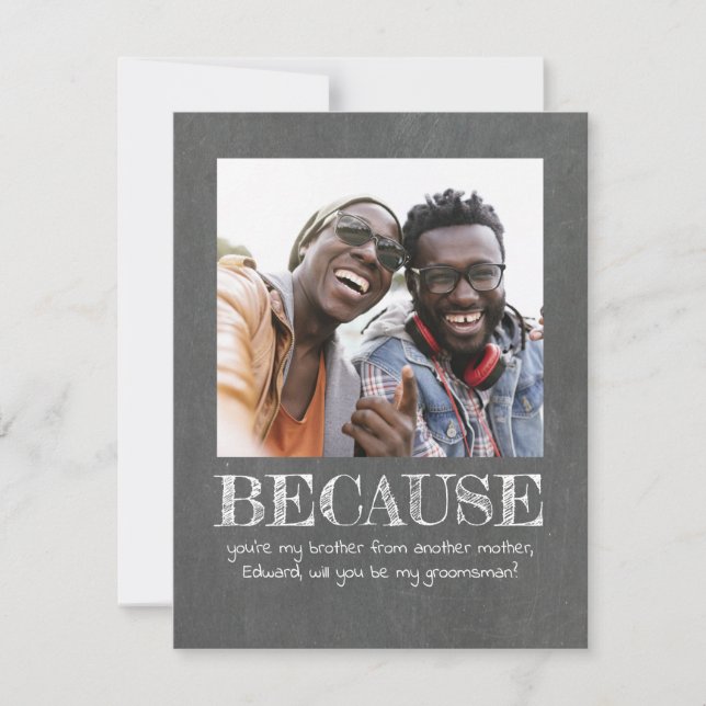 Cute Simple Você Será Meu Padrinho Foto (Frente)