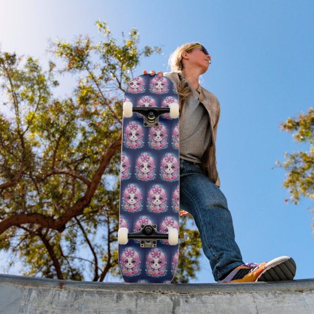 Cute Skull Skateboard (Ao ar livre 1)