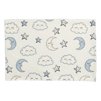 Cute Sleeping Stars, Moons and Clouds