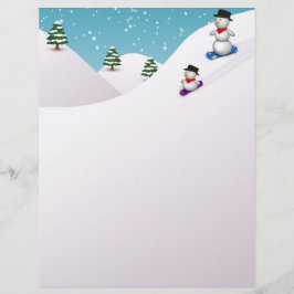 Cute Snowboard Snowmen