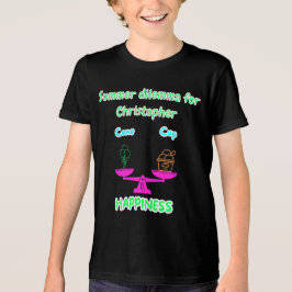 Cute Sorvete Dilema de Verão Nome Personalizado T-