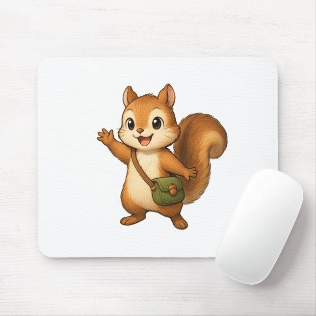 Cute Squirrel Mouse Pad – Okojo e Amigos (Com mouse)
