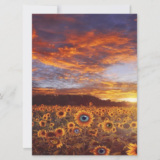 Cute Sunflower Eye - Vintage Funny Birthday Gift (Frente)