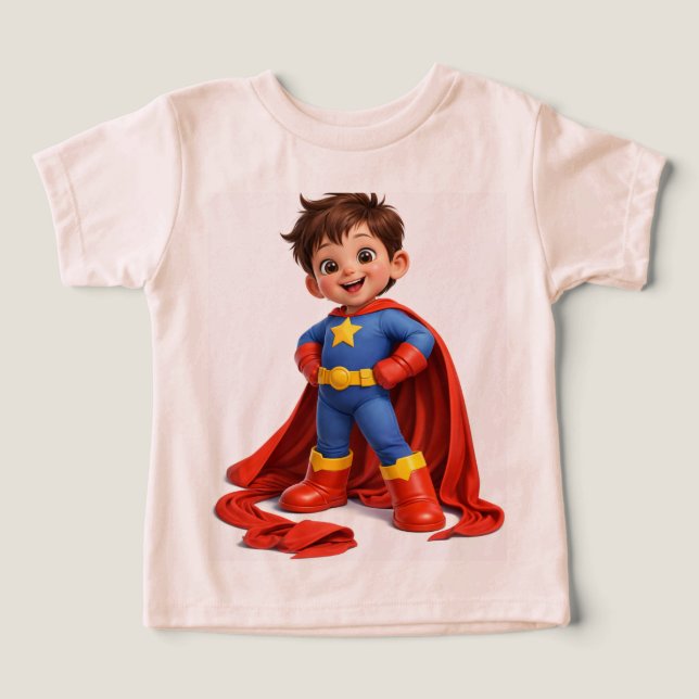 Cute Superhero Toddler Birthday Shirt (Design frontal)