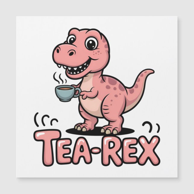 Cute Tea-Rex Dinossauro Rosa – Beba Feliz! (Frente)