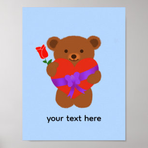 Cute Teddy Bear #1 Poster