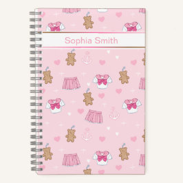 Cute Teddy Bears and Hearts Notebook