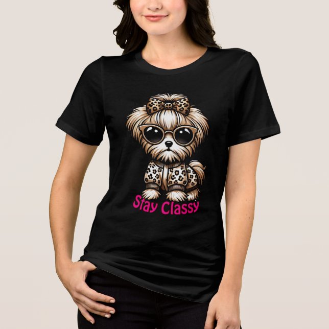 Cute Terrier Yorkshire Puppy 'Keep Classy' Persona (Frente)