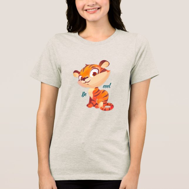 Cute Tiger Be Cool Cartoon (Frente)
